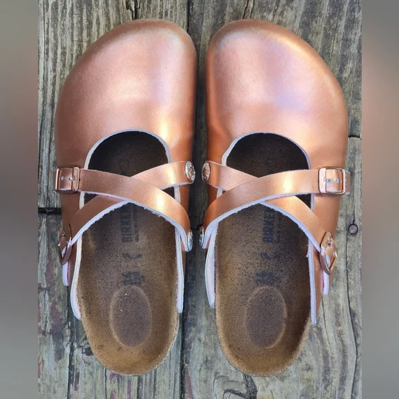 Birkenstock Girls Dorian Clog Metallic Rose Gold, Size 34 EU - Picture 11 of 12